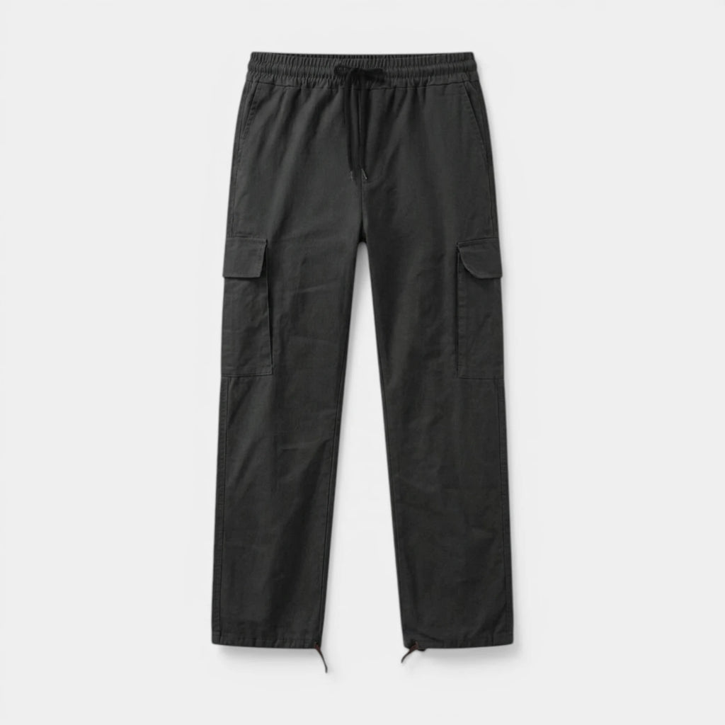Cargo Pants Straight Fit Drawstring Waist Utility for Men