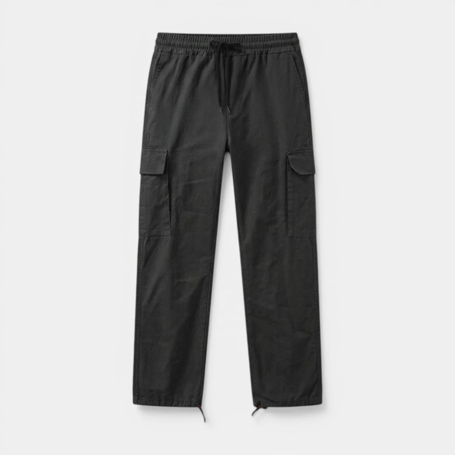 Cargo Pants Straight Fit Drawstring Waist Utility for Men