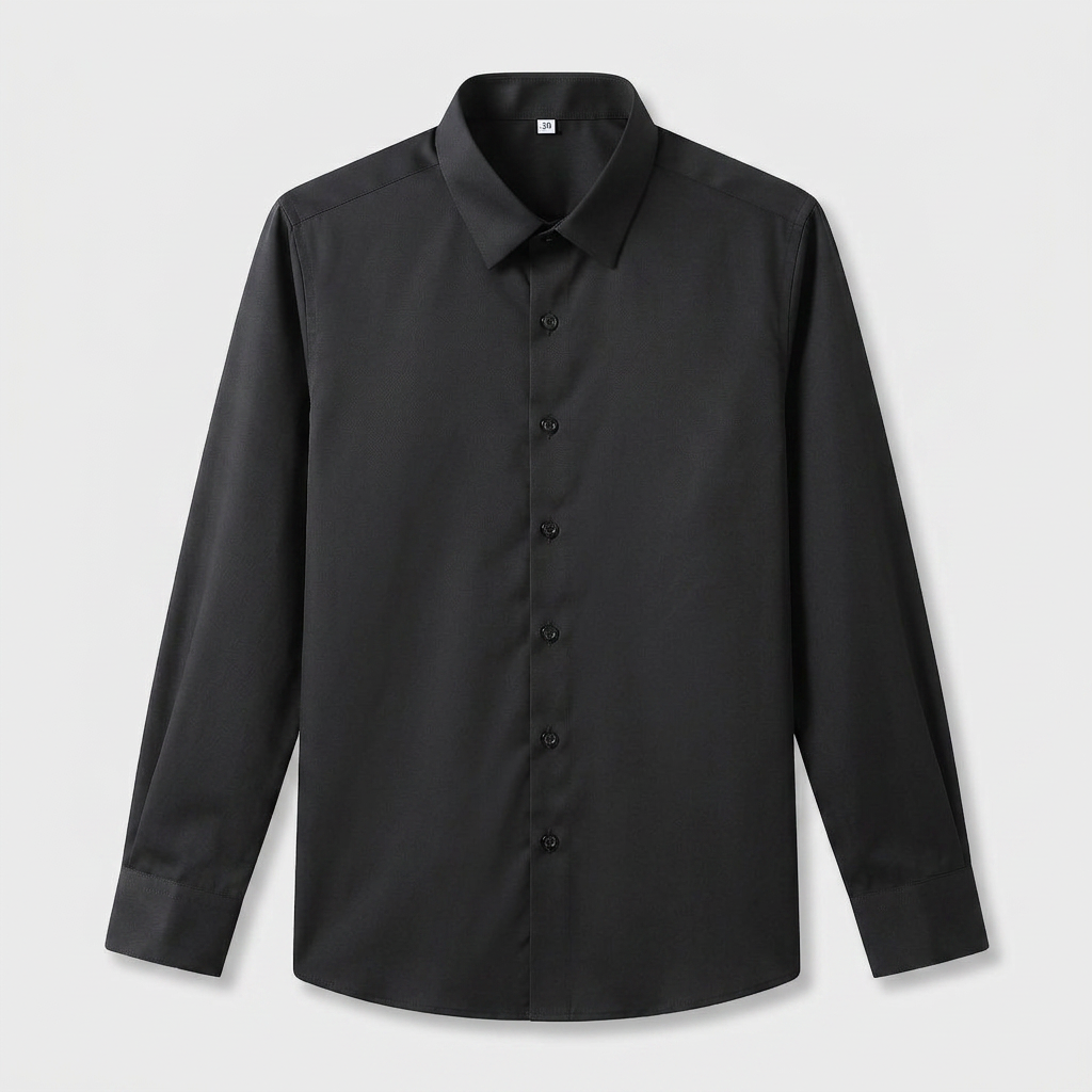 Wrinkle Resistant Long Sleeve Solid Shirt for Men