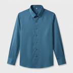 Wrinkle Resistant Long Sleeve Solid Shirt for Men