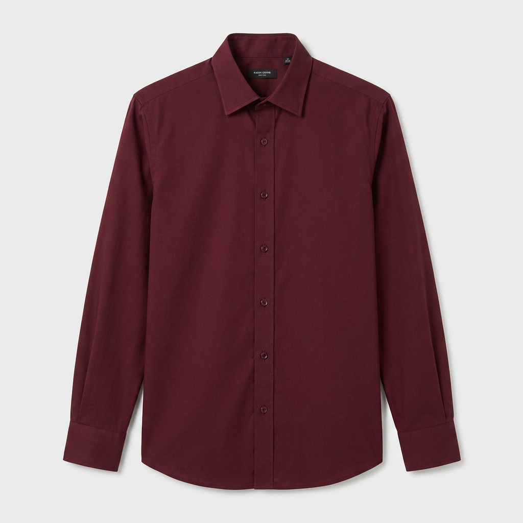 Wrinkle Resistant Long Sleeve Solid Shirt for Men