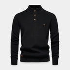 High Neck Ribbed Knit Sweater Regular Fit for Men