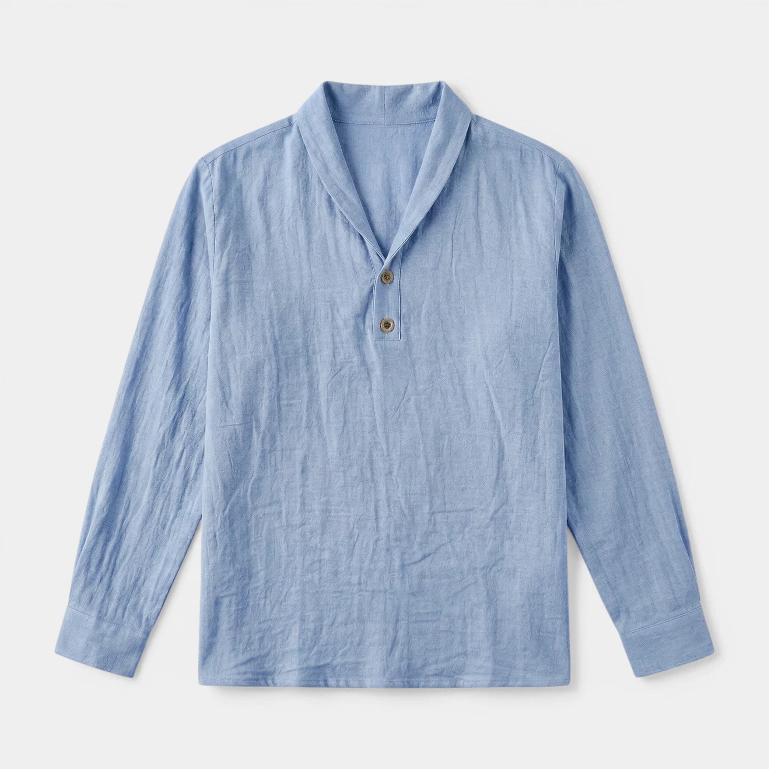 Textured Shawl Collar Shirt Relaxed Fit for Men