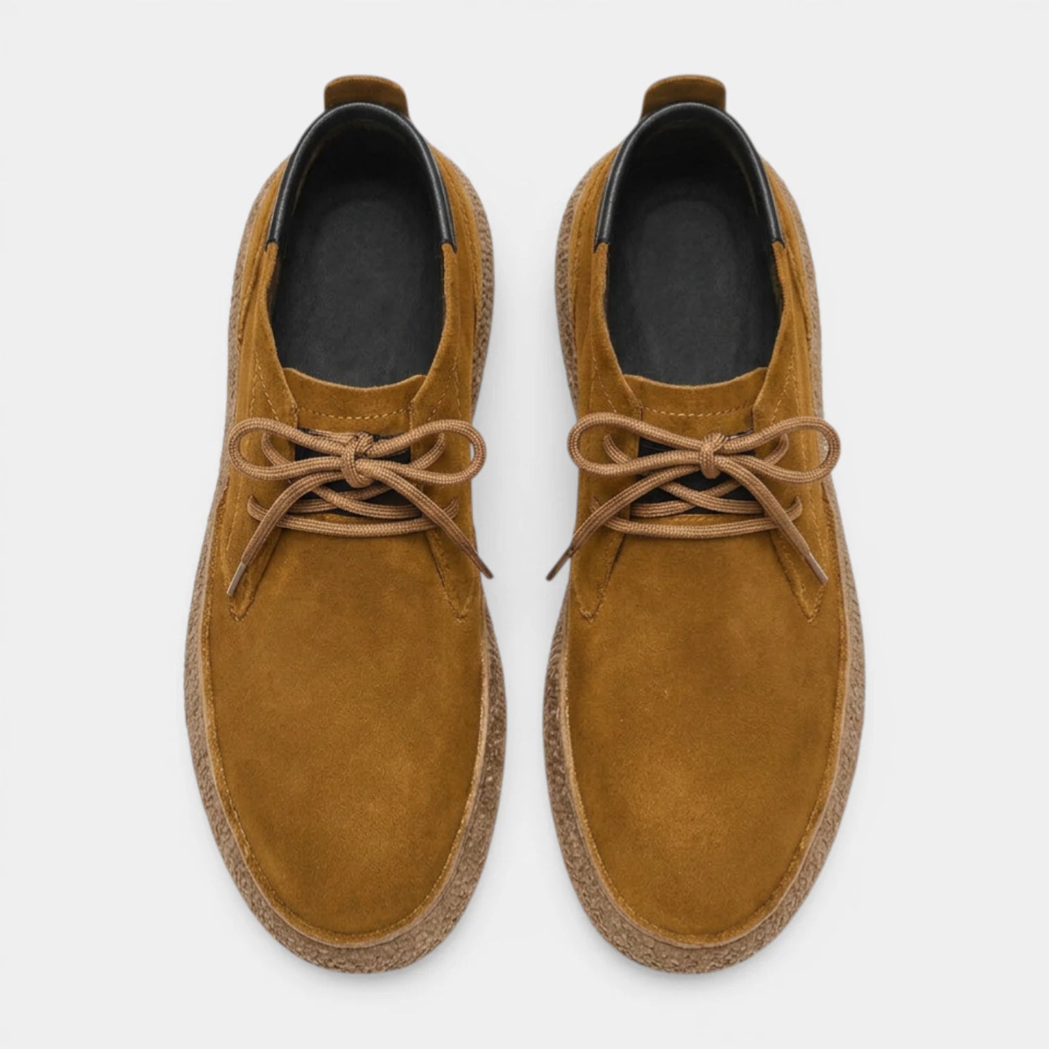 Moc Toe Wallabee Shoes Lace-Up Crepe Sole for Men