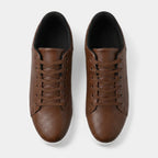 Lace Up Low Top Sneakers Textured Finish Round Toe Casual Shoes for Men