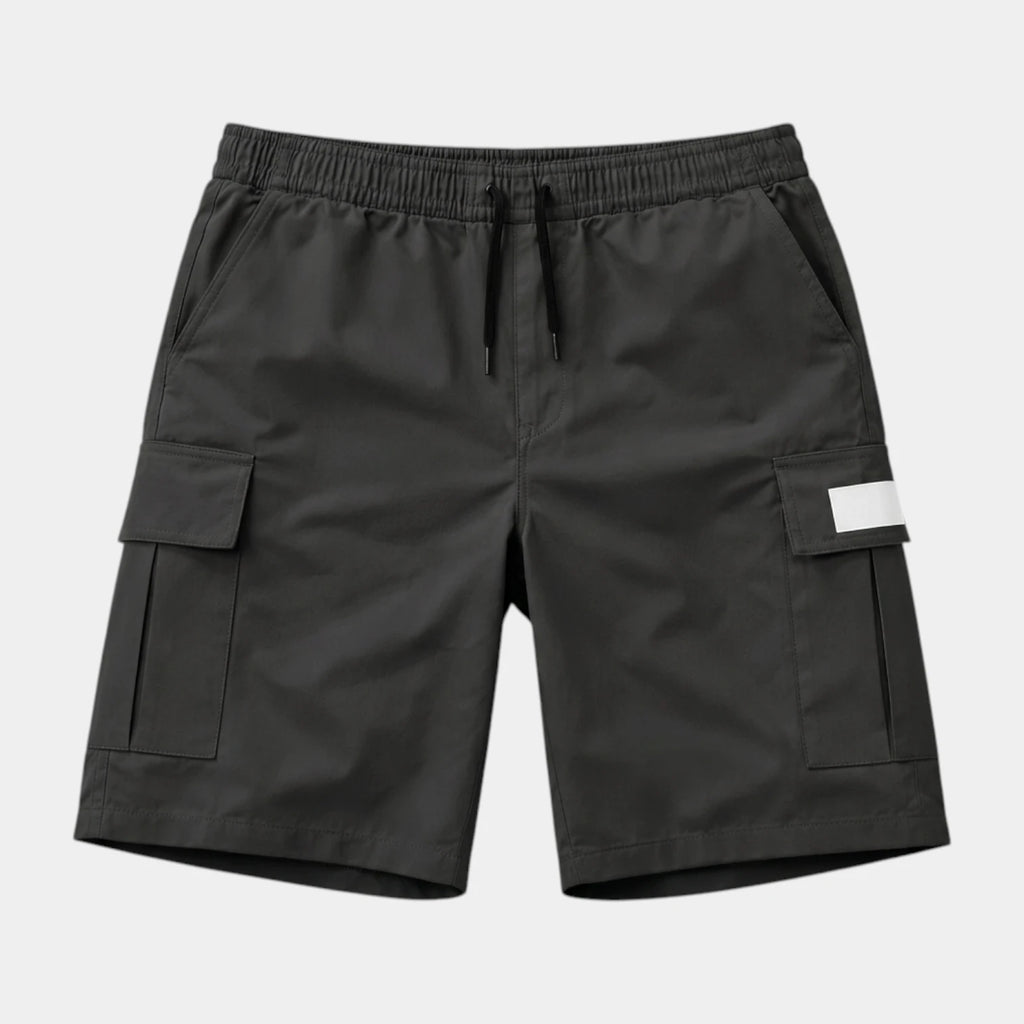 Cargo Shorts Elastic Waist Drawstring Multi Pocket for Men