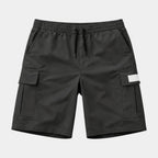 Cargo Shorts Elastic Waist Drawstring Multi Pocket for Men