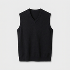 Knit V-Neck Sleeveless Vest Regular Fit for Men