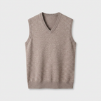 Knit V-Neck Sleeveless Vest Regular Fit for Men
