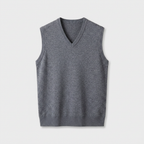 Knit V-Neck Sleeveless Vest Regular Fit for Men