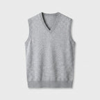 Knit V-Neck Sleeveless Vest Regular Fit for Men