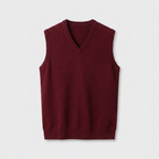 Knit V-Neck Sleeveless Vest Regular Fit for Men