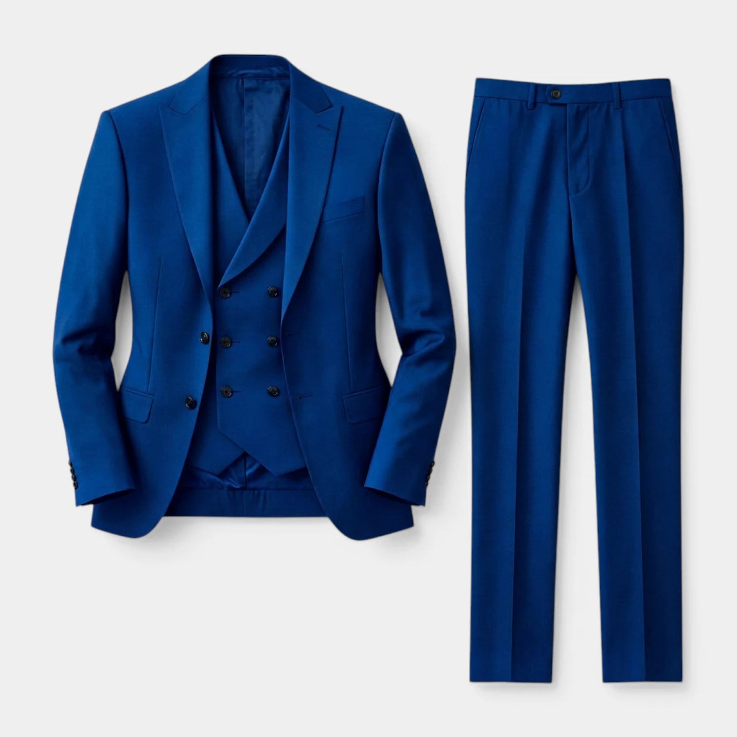 Three-Piece Suit Regular Fit Notch Lapel Woven for Men