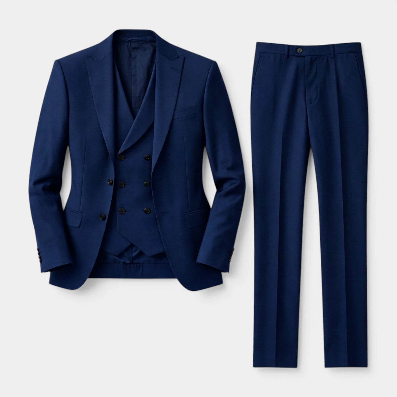 Three-Piece Suit Regular Fit Notch Lapel Woven for Men