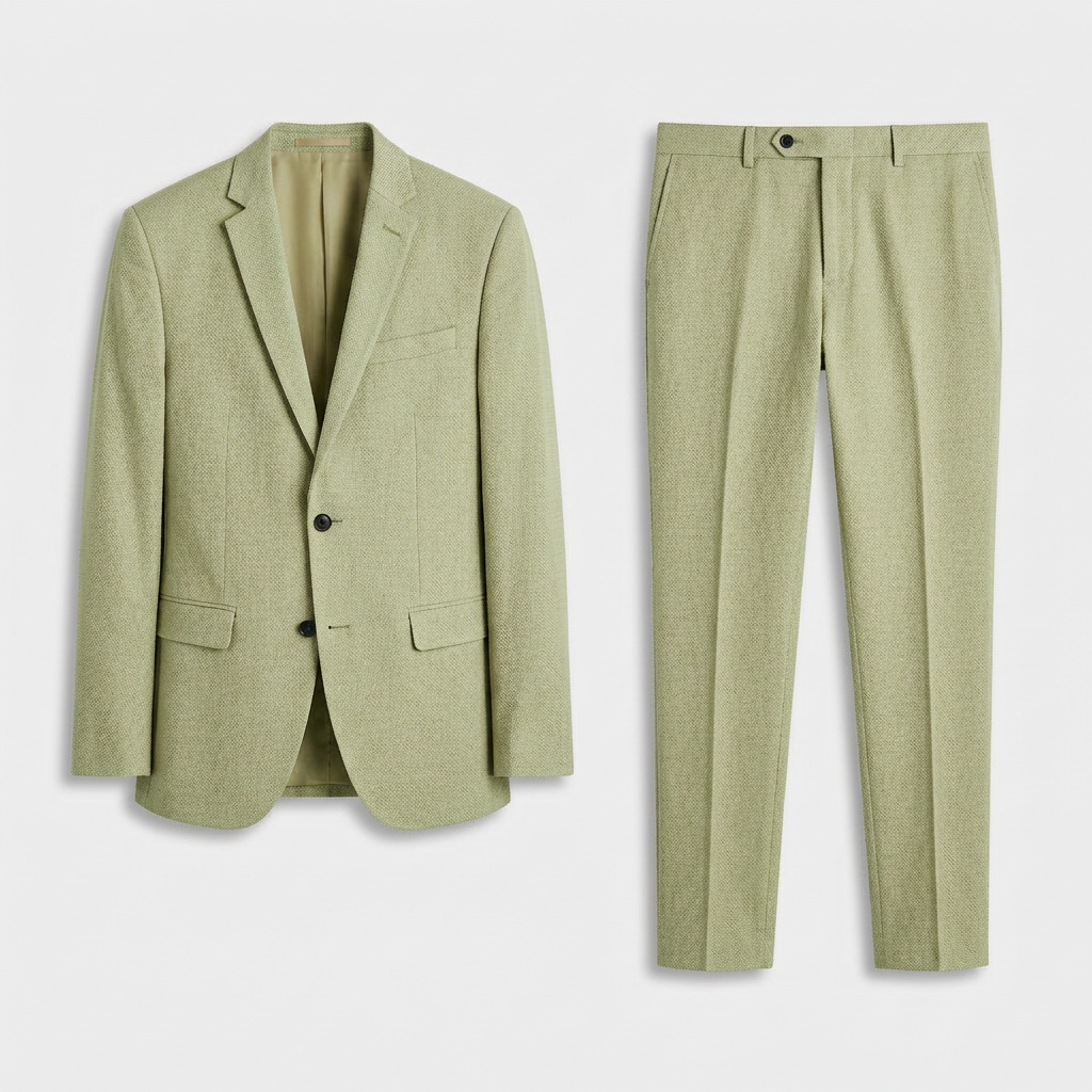 2-Piece Suit Set Single-Breasted Slim Fit for Men