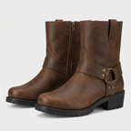 Leather Strap Ankle Boots Rugged Construction for Men