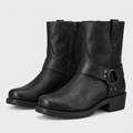 Leather Strap Ankle Boots Rugged Construction for Men