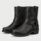 Leather Strap Ankle Boots Rugged Construction for Men