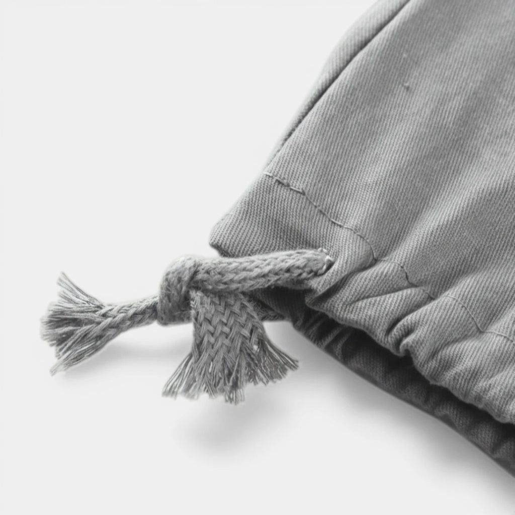 Cargo Pants Straight Fit Drawstring Waist Utility for Men