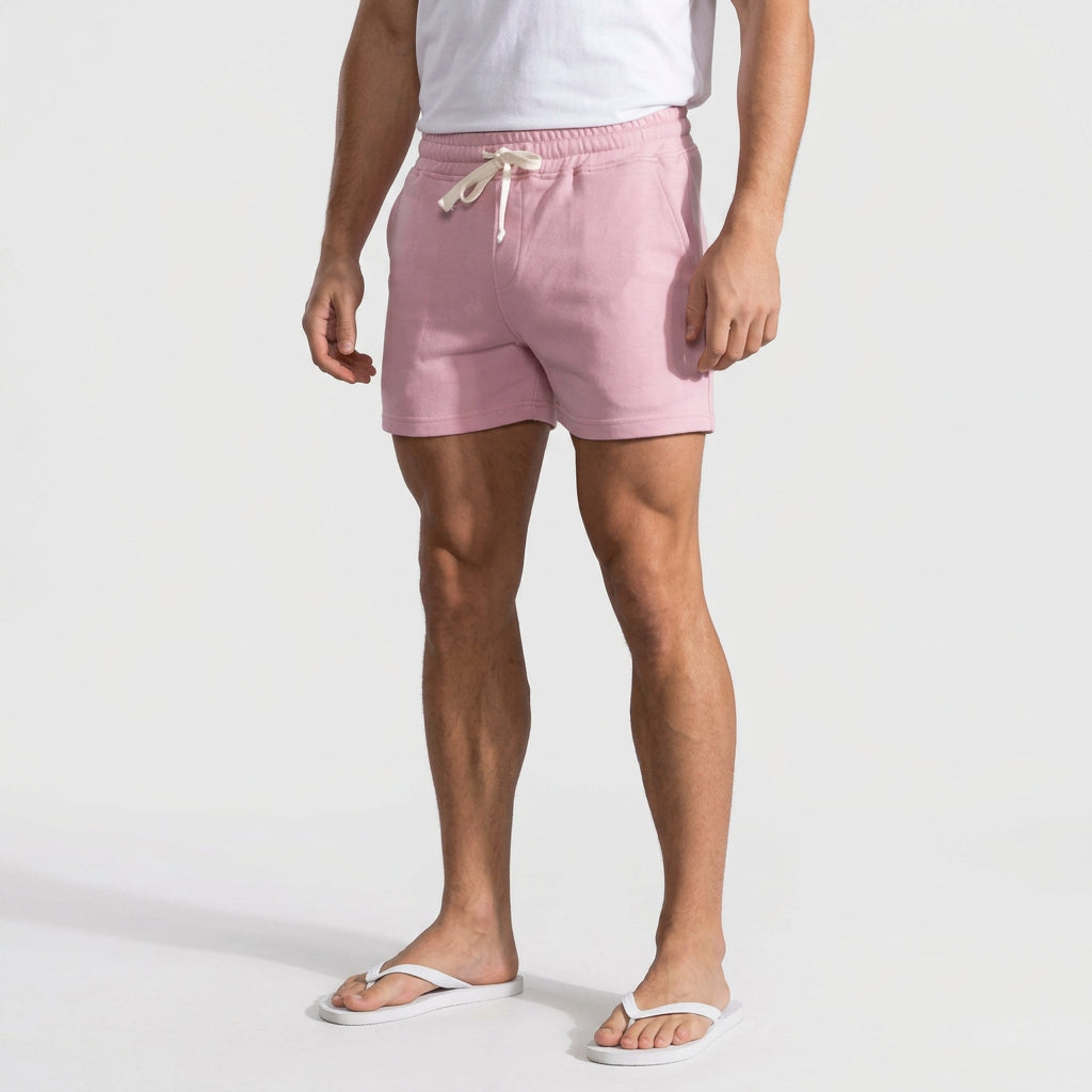 Drawstring Elastic Waist Shorts Relaxed Fit for Men