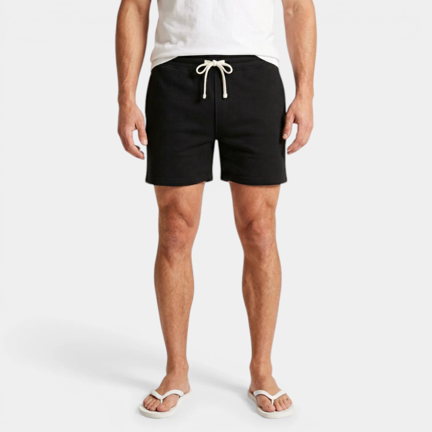 Drawstring Elastic Waist Shorts Relaxed Fit for Men