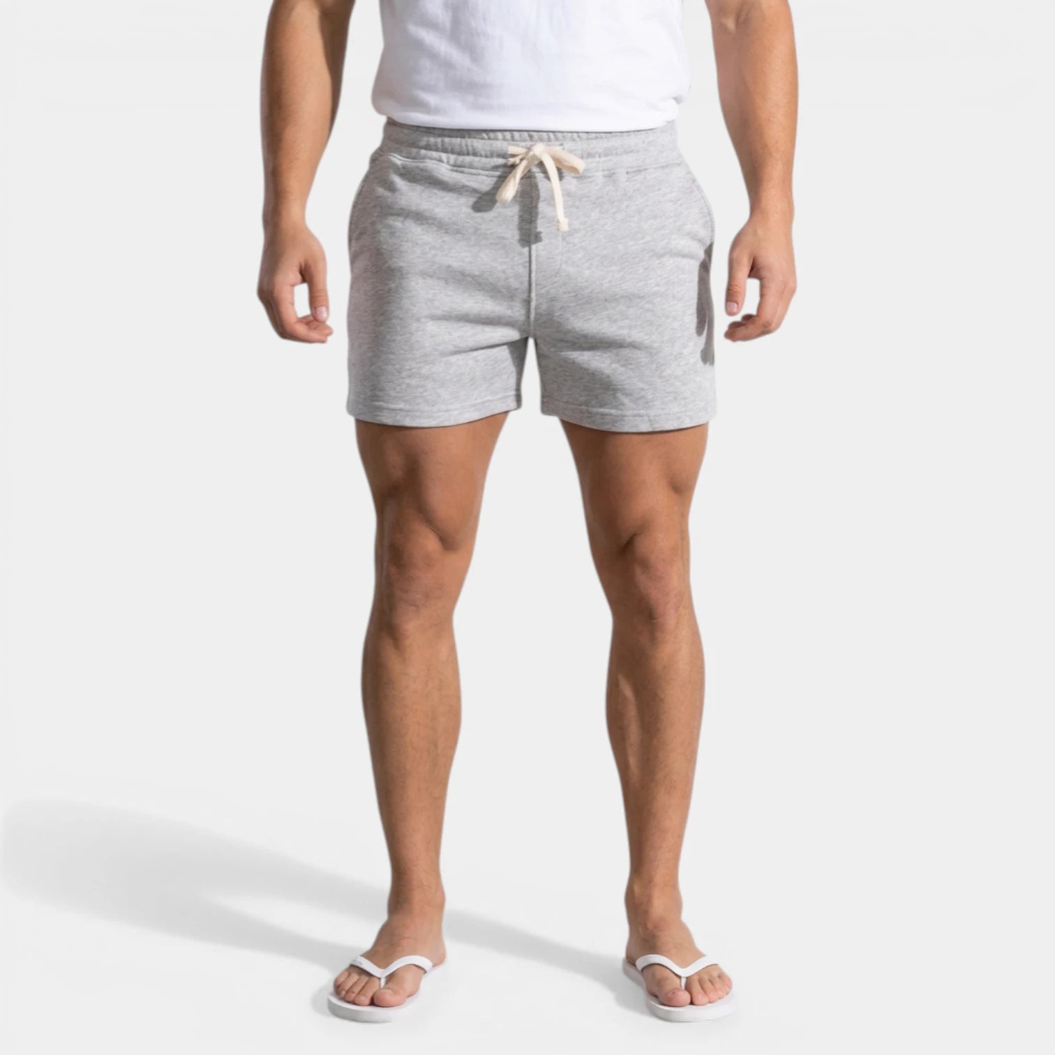 Drawstring Elastic Waist Shorts Relaxed Fit for Men