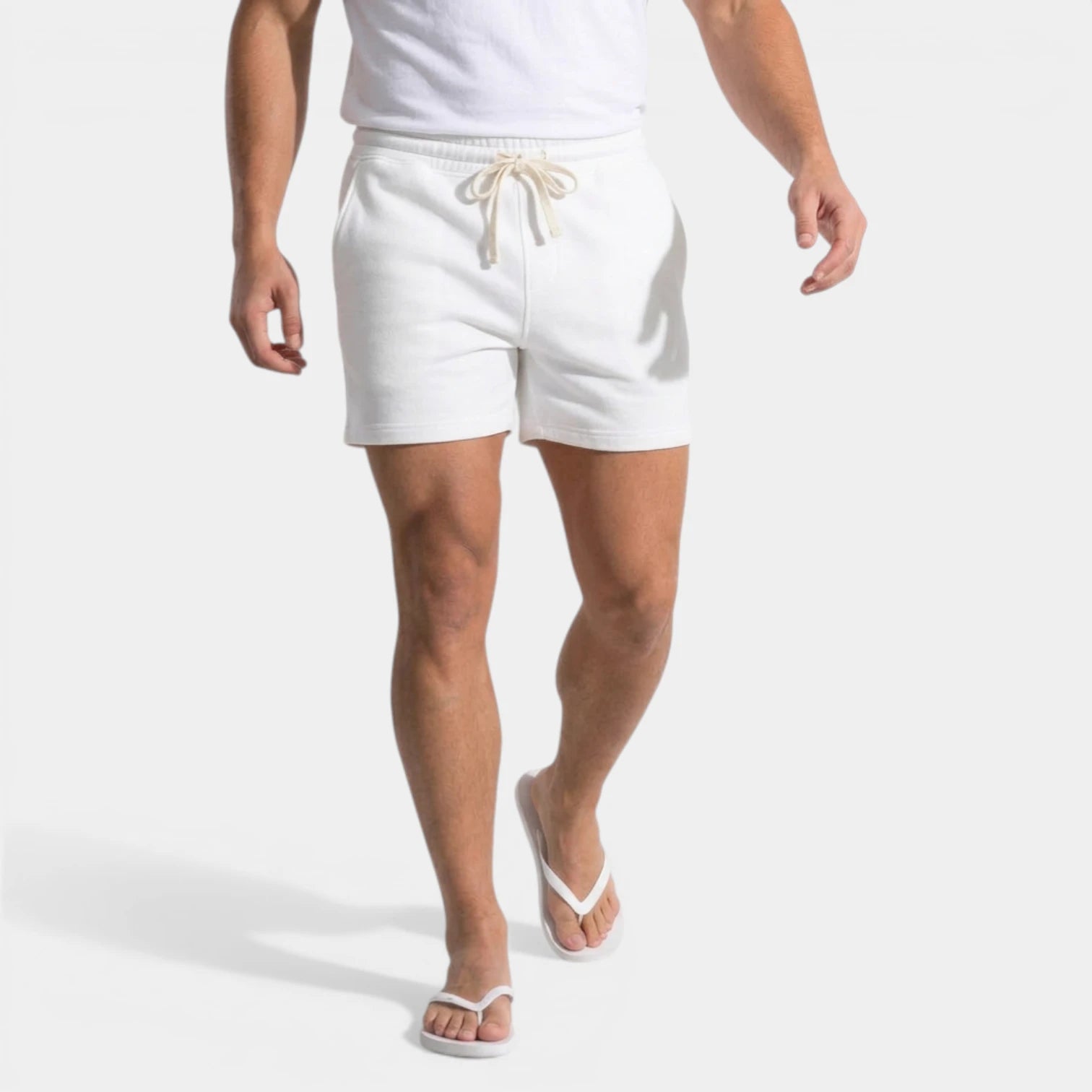 Drawstring Elastic Waist Shorts Relaxed Fit for Men
