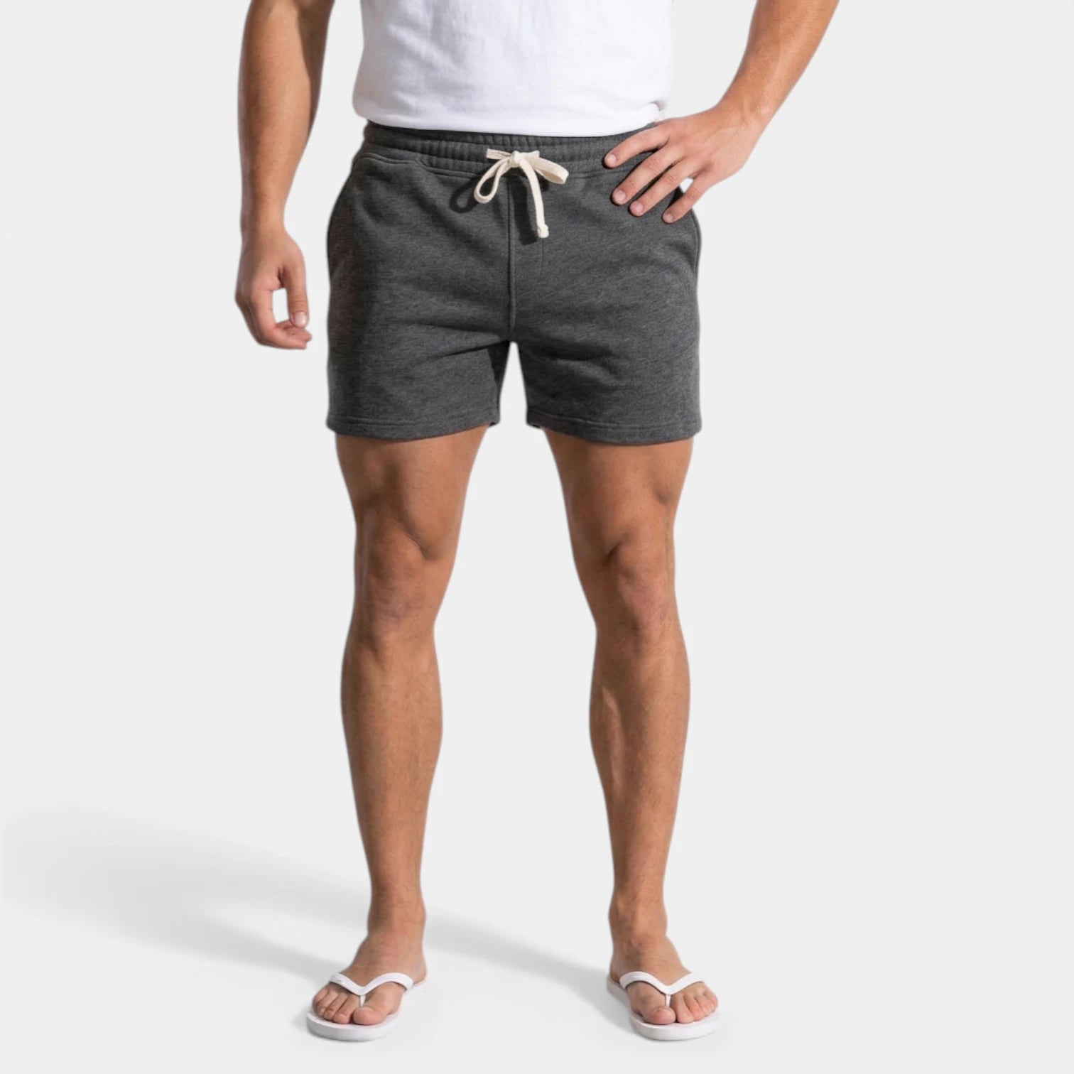 Drawstring Elastic Waist Shorts Relaxed Fit for Men