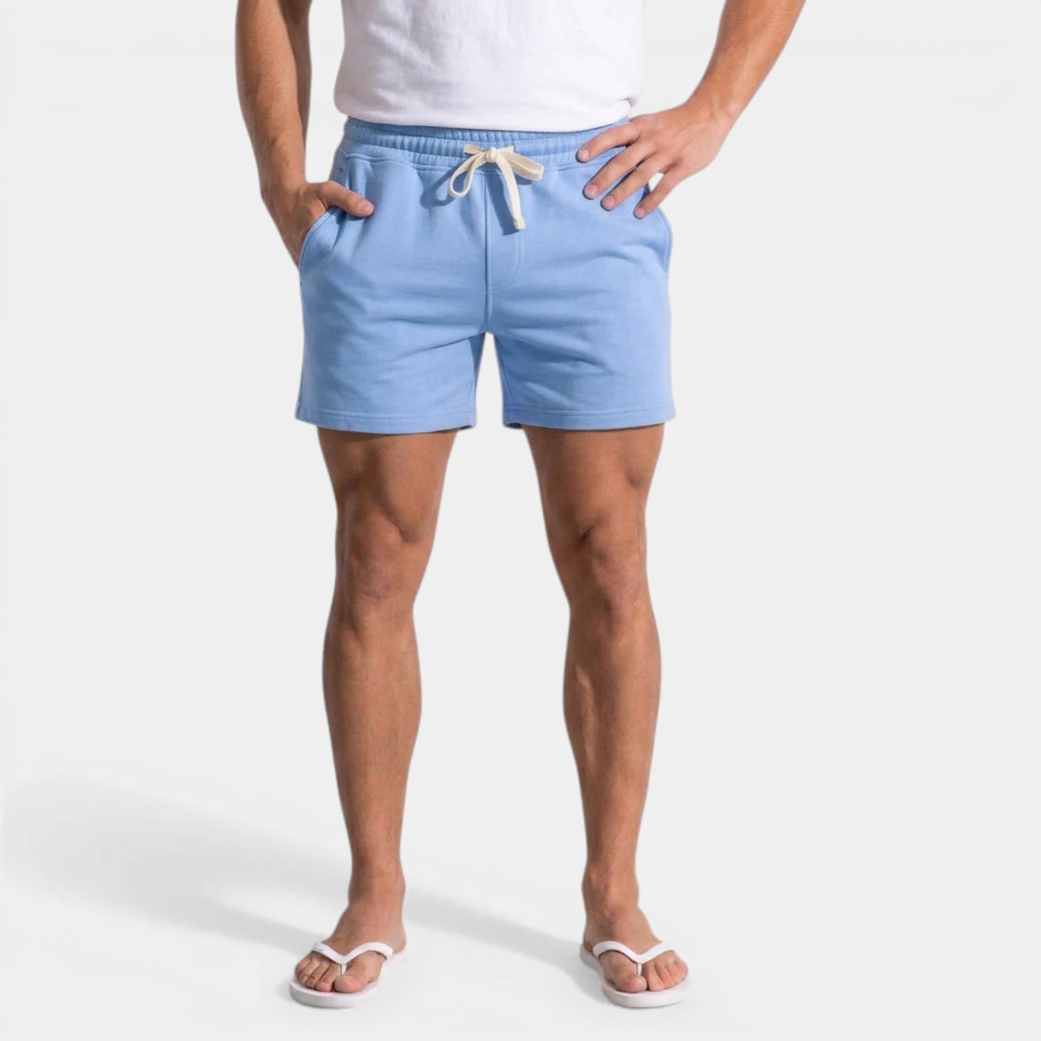 Drawstring Elastic Waist Shorts Relaxed Fit for Men