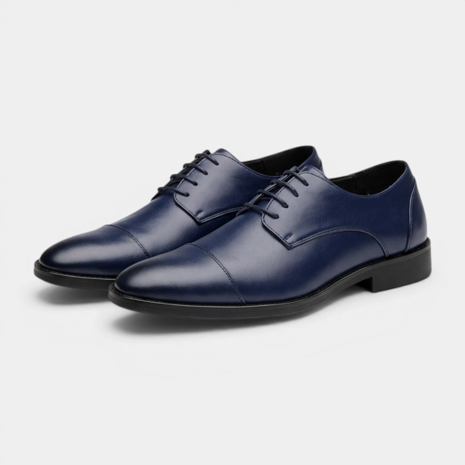 Cap-Toe Oxford Shoes Full-Grain Leather Lace-Up for Men