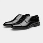 Cap-Toe Oxford Shoes Full-Grain Leather Lace-Up for Men