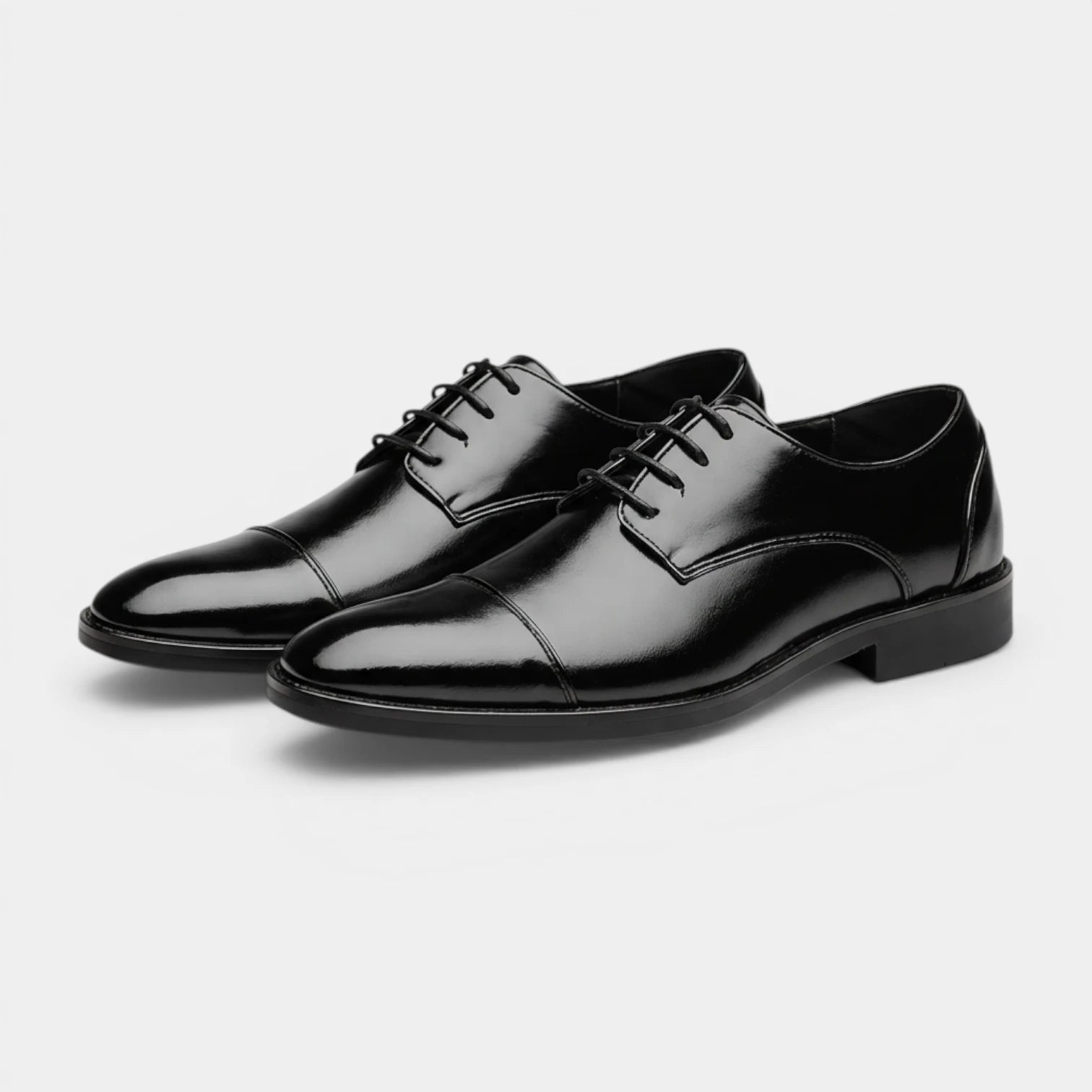 Cap-Toe Oxford Shoes Full-Grain Leather Lace-Up for Men