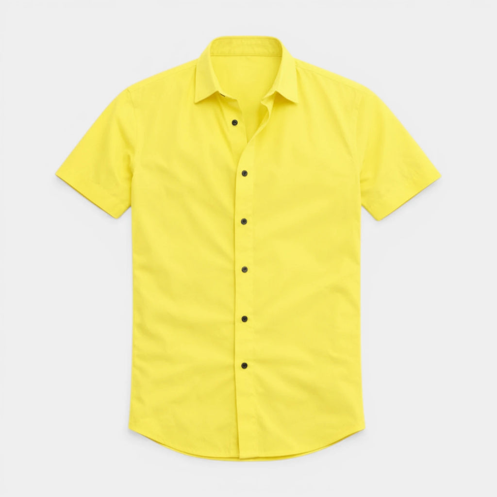 Short Sleeve Button-Up Shirt Regular Fit for Men