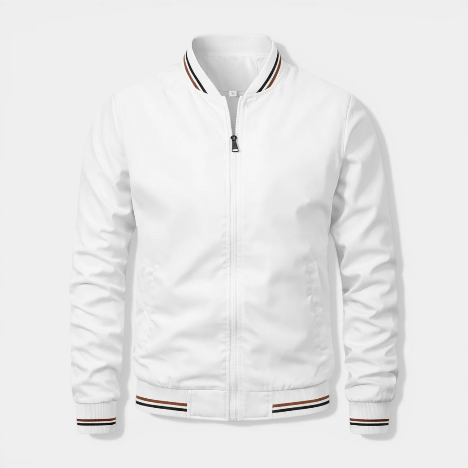 Zip-Up Lightweight Bomber Jacket Regular Fit for Men