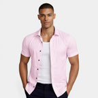 Short Sleeve Button-Up Shirt Regular Fit for Men