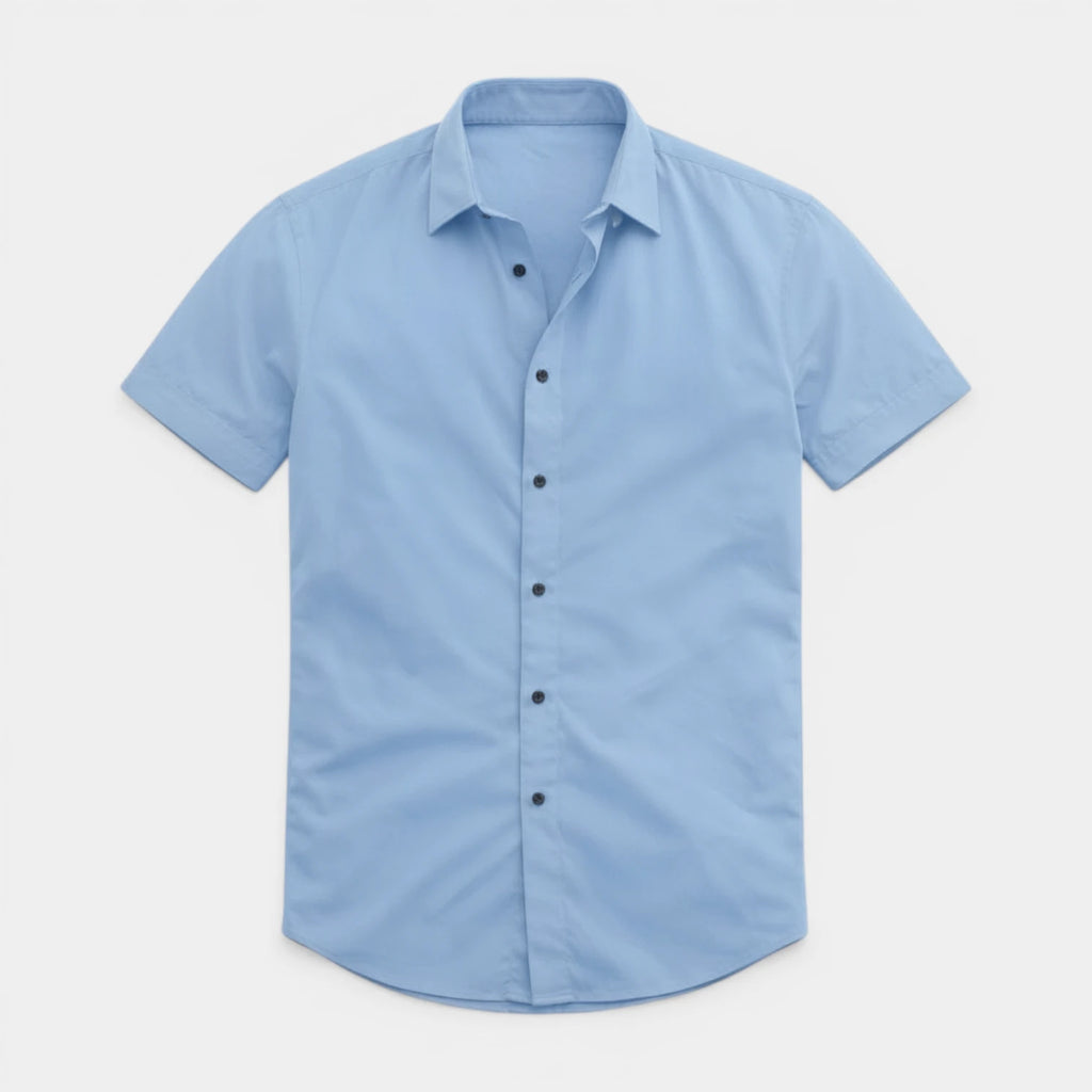 Short Sleeve Button-Up Shirt Regular Fit for Men