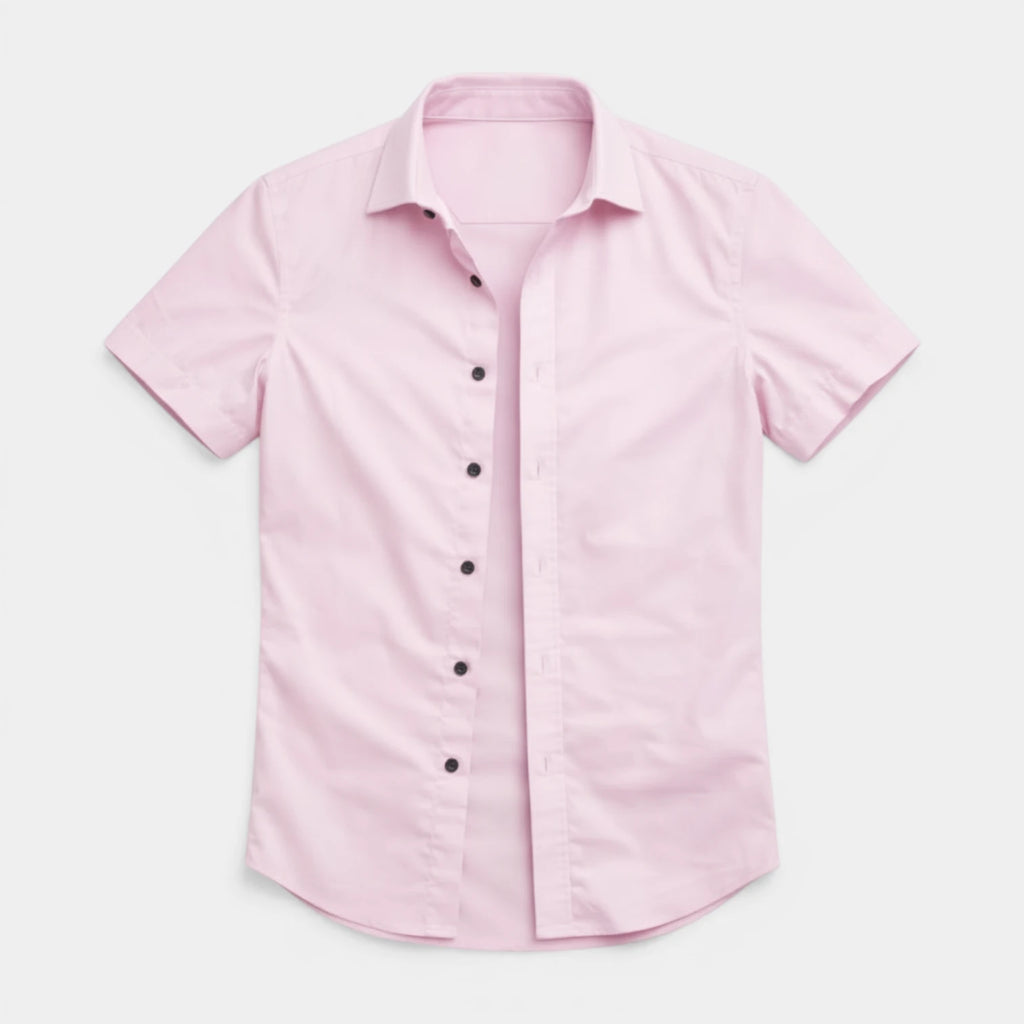 Short Sleeve Button-Up Shirt Regular Fit for Men