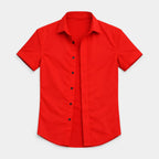 Short Sleeve Button-Up Shirt Regular Fit for Men