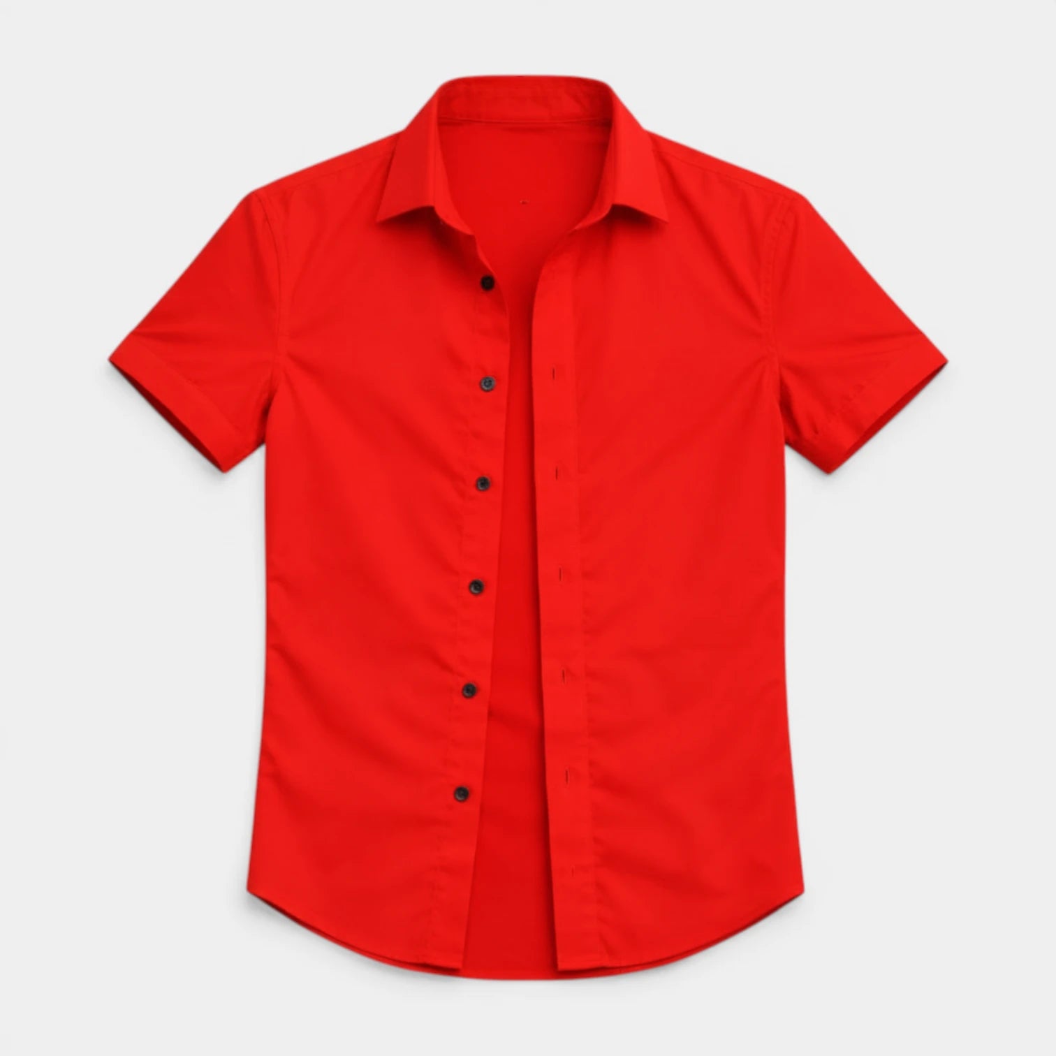 Short Sleeve Button-Up Shirt Regular Fit for Men