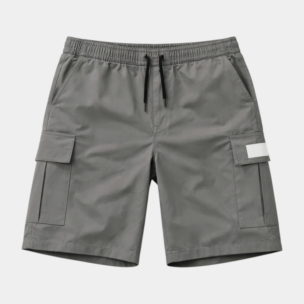 Cargo Shorts Elastic Waist Drawstring Multi Pocket for Men