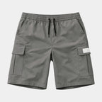 Cargo Shorts Elastic Waist Drawstring Multi Pocket for Men