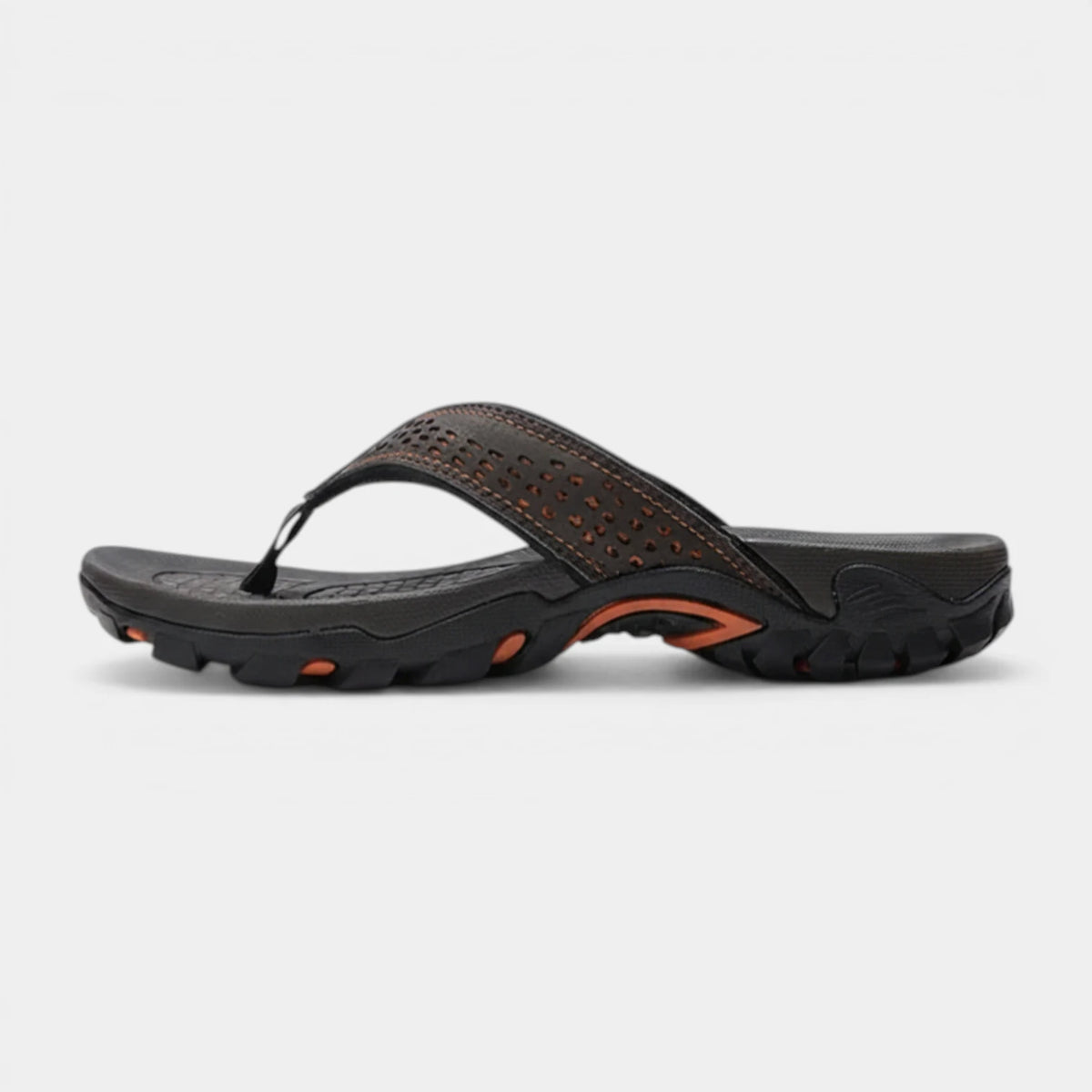 Flip Flops Textured Footbed Wide Strap Slip-On for Men
