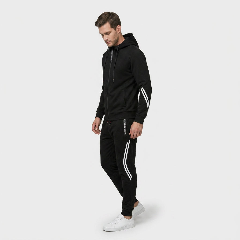 Tracksuit Set Cotton Blend Relaxed Fit for Men