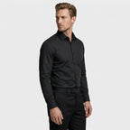 Wrinkle Resistant Long Sleeve Solid Shirt for Men