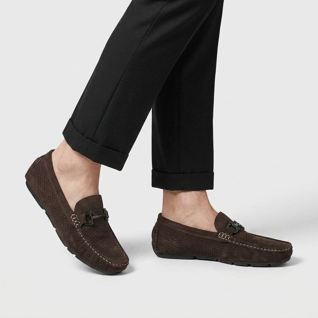 Breathable Leather Loafers Slip-On for Men