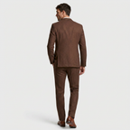 3-Piece Suit Set Single-Breasted Blazer Double-Breasted Vest for Men