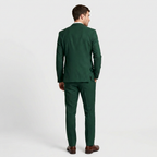 3-Piece Suit Set Single-Breasted Blazer Double-Breasted Vest for Men