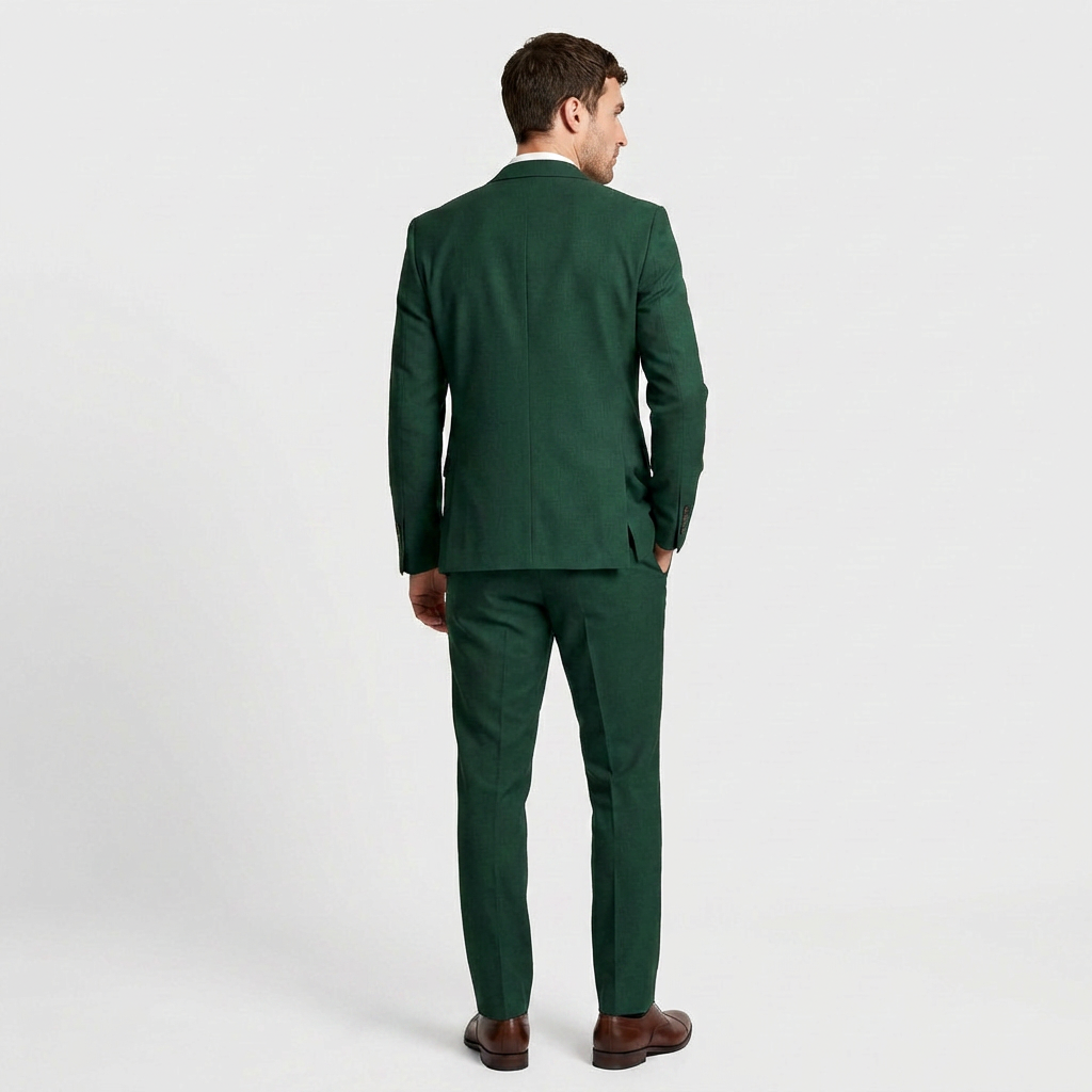 3-Piece Suit Set Single-Breasted Blazer Double-Breasted Vest for Men