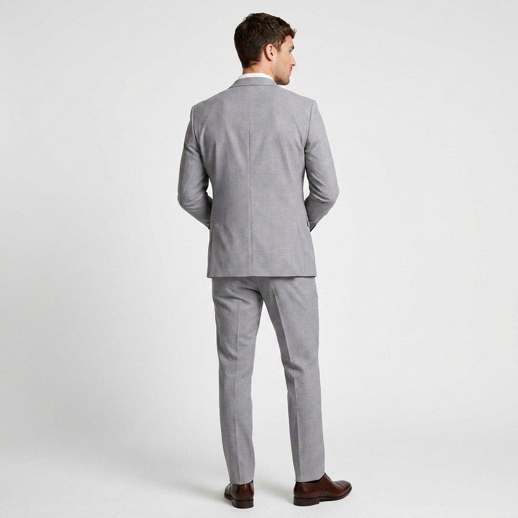 3-Piece Suit Set Single-Breasted Blazer Double-Breasted Vest for Men