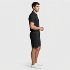 Two-Piece Zip Polo Shirt and Shorts Set for Men